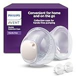 Philips AVENT freihändige Doppel-Auffangbecher, ultraleichte und transparente Auffangbecher für die elektrische Milchpumpe, 4 Brusthauben (2 x 21 mm, 2 x 24 mm), 2 x 19 mm Einsätze, SCF439/01