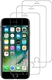 QUITECO Panzer Schutz Glas für iPhone 7 / iPhone 8 / iPhone SE 2020 / iPhone SE 2022 [3 Stück] Schutzfolie Glas Display Panzerfolie Schutzglas