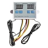 XKW1088 Kompaktes Doppelthermostat mit benutzerfreundlichen Steuerungen und genauen Leistungsmetriken (110–220 V)