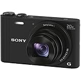 Sony DSC-WX350 Digitalkamera (18 Megapixel, 20-fach opt. Zoom, 7,5 cm (3 Zoll) LCD-Display, NFC, WiFi) schwarz
