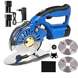 Kabelloser elektrischer Stoffschneider, 5-Gang mit 27-40 mm Schnitthöhe, inklusive Akku-Ladegerät für Stoff, Leder, natürliche und synthetische Stoffe