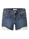 NAME IT Mädchen Nkfsalli Slim Dnm Shorts 5372-ha Noos, Dark Blue Denim, 98