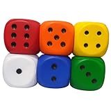 minkissy 6 Stück Teiliges Pu würfelset Bunte Stresswürfel zum Drücken Leichtes Finger Fidget und Erwachsene Entspannend als Partydeko und Geschenk