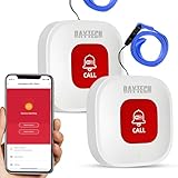 DAYTECH WiFi Tuya Smart Notrufknopf für Senioren auf Handy, WLAN SOS Notruf, Hausnotruf, Senioren Notfallknopf Alert System (WiFi Tuya Smart Notrufknopf)