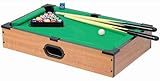 Spetebo Mini Tischbilliard aus Holz mit Zubehör - 50 x 30 cm - Kleiner Pool Billardtisch komplett Set - Poolbillard Snooker inklusive Queues und Kugeln