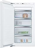 Bosch GIN31ACE0 Serie 6 Einbau-Gefrierschrank, 102,5 x 56 cm Nische, 97 L, Flachscharnier, Made in Germany, NoFrost nie wieder abtauen, FreshSense für konstante Innentemperatur