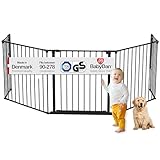 BabyDan Flex XL, 90-278 cm, Kaminschutzgitter/Treppenschutzgitter/Raumteiler, Schwarz, Made in Denmark - Babygitter/Schutzgitter (Haustierschutzgitter/Hundeabsperrgitter/Hundelaufstall)