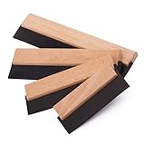 MIVOS Gummispachtel - Fliesenspachtel Set - 150mm - 200mm - 250 mm -300 mm - Fugengummi Holzgriff - Verfuggummi - Fuggummi - Made in EU