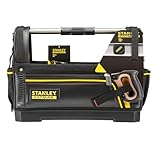 STANLEY FATMAX Werkzeugtrage (48cm x 25cm x 33cm, 600 Denier Nylon, wasserdichter Kunststoffboden, ergonomischer Gummigriff, Rahmen stahlverstärkt, verstellbarer Schultergurt) 1-93-951