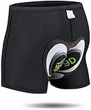JEPOZRA Herren Radunterhose Radsportshorts Fahrradhosen mit elastische atmungsaktive 9D Gel Sitzpolster mit Einer hoher Dichte(Grau,XXL)