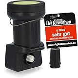 [ Test SEHR GUT ] ZEHNDER Single LNB mit LTE Abschirmung & Sun Protect UV Schutz, 1Fach HD 4K LNB für 1 Teilnehmer für Direktanschluss (Fernseher, Sat Receiver) LNC für Satellitenschüssel Antenne