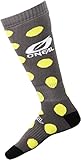 O'NEAL | Mountainbike Motocross Socken | MTB Downhill Freeride | Schweißabsorbierend, Verstärkter Fersen & Sohlenbereich | Pro MX Candy | Unisex | Erwachsene | Grau/Gelb | One Size