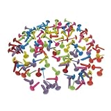 Hohopeti 100 Stück Mini Brads Pastellfarbene Runde Mini klammern Für Scrapbooking Basteln DIY Fotohalterung Bunte Musterbeutelklammern Papierbefestigungen