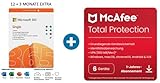 Microsoft 365 Single 12+3 Monate Abonnement | 1 Nutzer | Mehrere PCs/Macs, Tablets und mobile Geräte | Download Code + McAfee Total Protection 2022 | 6 Geräte | 12 Monate Abonnement | Download Code