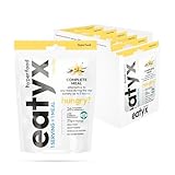 eatyx Vollständiger Mahlzeitenpulver Vanille | 7 x 90g | 7 Portionen | Komplettes veganes Mahlzeitenpulver | Enthält 26 Vitamine und Mineralstoffe | Einfache Zubereitung in 10 Sekunden