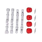 Hochwertige Metall-Brücke für Vorder- und Hinterachse, verbesserte Ausdauer (Rot-Silber)