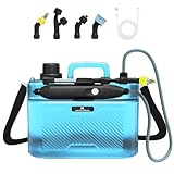 auvstar Elektrische Gartenspritze,Akku Drucksprüher,Gartenspritze Drucksprüher 5L mit Teleskopstange,Rückenspritze mit 4 Düsen Verstellbarem Schultergurt,Gartenpflanzen zur Reinigung besprühen