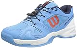 WILSON Rush PRO JR QL Jugend/Kinder Tennisschuhe, blau/weiß/orange, 37 EU