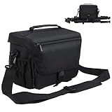 Coikes Kameratasche Umhängetasche für Kamera mit verstellbarem Gurt, wasserdicht, kompakte Kameratasche für SLR DSLR Spiegelreflexkamera ohne Eisen, Schwarz , Shoulder Bag