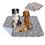 2 Stück 90*80cm Welpenunterlagen Waschbar, Wiederverwendbare Puppy Training Pads, rutschfeste und saugfähige Hundepinkeleinlagen für Hunde/Katzen/Kaninchen/Meerschweinchen