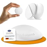 Bummsinchen Türstopper Wand Weiß selbstklebend [10 Stück] - Ø 40 mm - kleiner Wandpuffer für Wandschutz - Türpuffer Wand für Türanschlag, Türgriffschutz, Türklinken Stopper