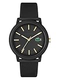 Lacoste Analog Quarzuhr für Herren Kollektion LACOSTE.12.12 mit Schwarzes Silikonarmband - 2011233