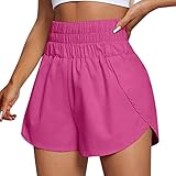 2025 - Schnell trocknende Laufshorts für Damen, Workout, elastische Taille, sportlich, Yogahose, Sporthose Camp Shorts Herren (S)