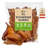Alto - 10 XL ganze Schweine-Ohren für Hunde | getrocknete Schweineohren ohne fettige Muschel | auch für Welpen - 100% Natürlich | hergestellt in Österreich