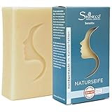 Skineco Naturseife sensitiv | nachhaltige Ziegenmilchseife | festes Duschgel | Stück Seife gegen trockene empfindliche Haut | Körperseife | hand soap | handgemachte Naturkosmetik | mild