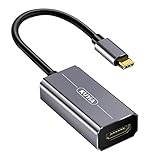 KUYIA Typ C auf HDMI 4K Adapter, USB C auf HDMI Adapter, kompatibel mit Video Audio Ausgang für MacBook Pro, Samsung Note 9/S9/Note 8/S8, Huawei Mate 20 und mehr