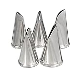 delr 5 Teiliges Spritztüllen Set Professionelle Edelstahl Russische Düse, Cupcake Dekoration Backset, Kuchen Und Plätzchen Dekoration