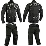 Hochwertige MotorradKombination Aus Textil Für Herren In Schwarz Größen M-5XL (L)