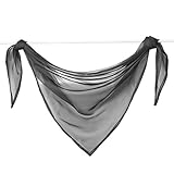 Joyswahl Querbehang Voile Triangle Schals Emma Deko Transparente Gardinen LxB 200x100cm Grau 1er Pack