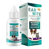 Ruyeiig Haustier-Ohrreiniger 22.2ml - Natürlicher Ohrenreiniger Für Hunde Und Katzen - Öl-Tropfen zur Beruhigung und Juckreizlinderung, für die Reinigung von Zecken, geeignet für Welpen, Hunde und