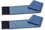 2 blaue elastische Bänder mit Klettverschluss, 100 cm, für ästhetische und therapeutische Behandlungen, Elektroden, Iontophorese
