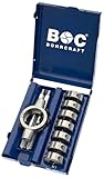 Bohrcraft Bohrcraft Gewindeschneideisen HSS-G DIN 223 B mit Halter in Minibox, 8 Stück M3 M12 und 25 x 9/MSR 8, 1 Stück, 42001410007