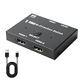 HDMI 2.1 Switch Ultra HD 8K High Speed 40Gbps Directional Umschalter Nur 2in 1out 8K@60Hz 4K@120Hz Splitter Converter Splitter Bi-Directional Kompatibel mit Xbox PS5 Projektoren Monitore