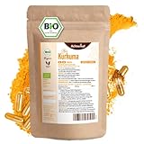Kurkuma Kapseln Bio Nachfüllpack | 400 Stück | 4800mg Kurkuma pro Tagesdosis | frisch gemahlene Kurkumawurzel in Bio-Qualität | vegane Kapselhülle | vom Achterhof