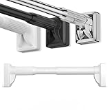 Teleskop-Duschvorhangstange, verstellbar, ohne Bohren, rostfrei, Spannstange für & Badezimmer, rutschfeste Klemmstange (Weiß 160 250 cm)