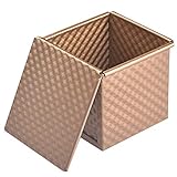 Zunedhys Kastenform zum Backen, Karbonstahl, antihaftbeschichtet, Toast-Box, Brot-Toastform mit Abdeckung, für Toast/Sandwich/Kuchenform