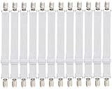 Generic wirsindeins 12 Stück Bettlakenspanner Verstellbare Spannbettlakenhalter Elastische Betttuchspanner mit Metallclips für Bettlaken, Matratze, Bügelbrettbezug Oder Sofa (12)