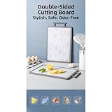 Doppelseitiges Cartoon-Schneidebrett aus Kunststoff für Kinder mit leichter Konstruktion zum Zerkleinern von Lebensmitteln (Grau 2)