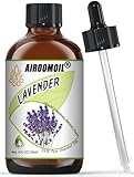 Lavendelöl Ätherisches Öl Airoomoil Reine Lavendel Ätherisches Öl Ätherisches Aromatherapieöl für Diffusor, Luftbefeuchter, Entspannen, Massage, Seife, Bad, Kerzen 120 ml