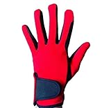 Jugend Reithandschuhe für Mädchen & Jungen Kinder Handschuhe Allwetter Outdoor Sports Handschuhe Reiten (10-12 Jahre, Rot)