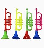 Widmann 2720T - Trompete mit Sound, 30 cm, farbig sortiert, Fasching, Karneval, Mottoparty