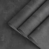 TOTIO Graue Tapete in Betonoptik 60CMx9M Matte Verdickung Wasserdichtes Selbstklebendes Tapete im Industriestil Wandaufkleber mit Zementmuster DIY Vinyl Dekorpapier für Büro Miethaus Geschäft