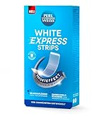 PERLWEISS White Express Strips - Zahnaufhellung in 15 Minuten - Bis zu 2 Stufen weißere Zähne - Soforteffekt mit selbstauflösenden Bleaching Strips - Zahnschmelzschonend & ohne Wasserstoffperoxid