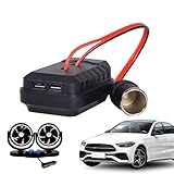 Zigarettenanzünder Auto Steckdose 18-21V - Adapter Zigarettenanzünder Fahrzeug | Doppeltür für Auto Motorrad Pendler Camping Reisen