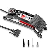 HEYNER® Fußluftpumpe 10bar PedalPower PRO ideal für Fahrrad, Auto, Motorrad