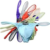 Faringoto Herren-Stringtangas und G-Strings, Unterwäsche, niedrige Leibhöhe, einfarbig, S-XXL, 6er-Pack, M